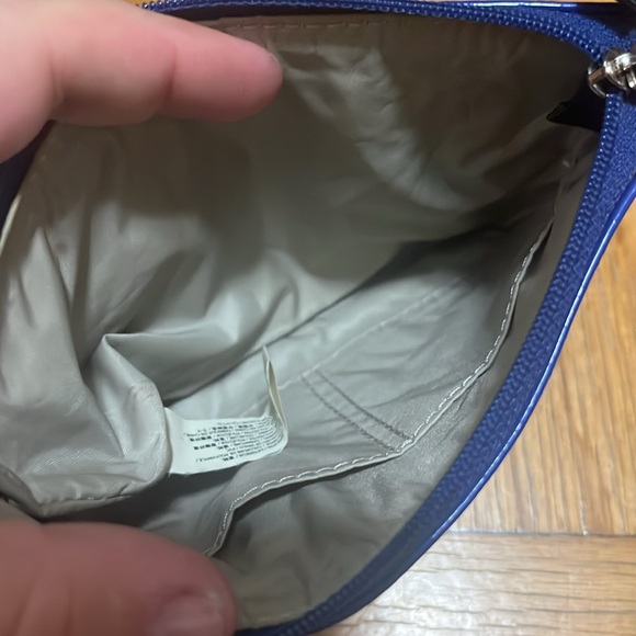 Kate Spade Royal Blue Embossed pouch - Picture 3 of 6